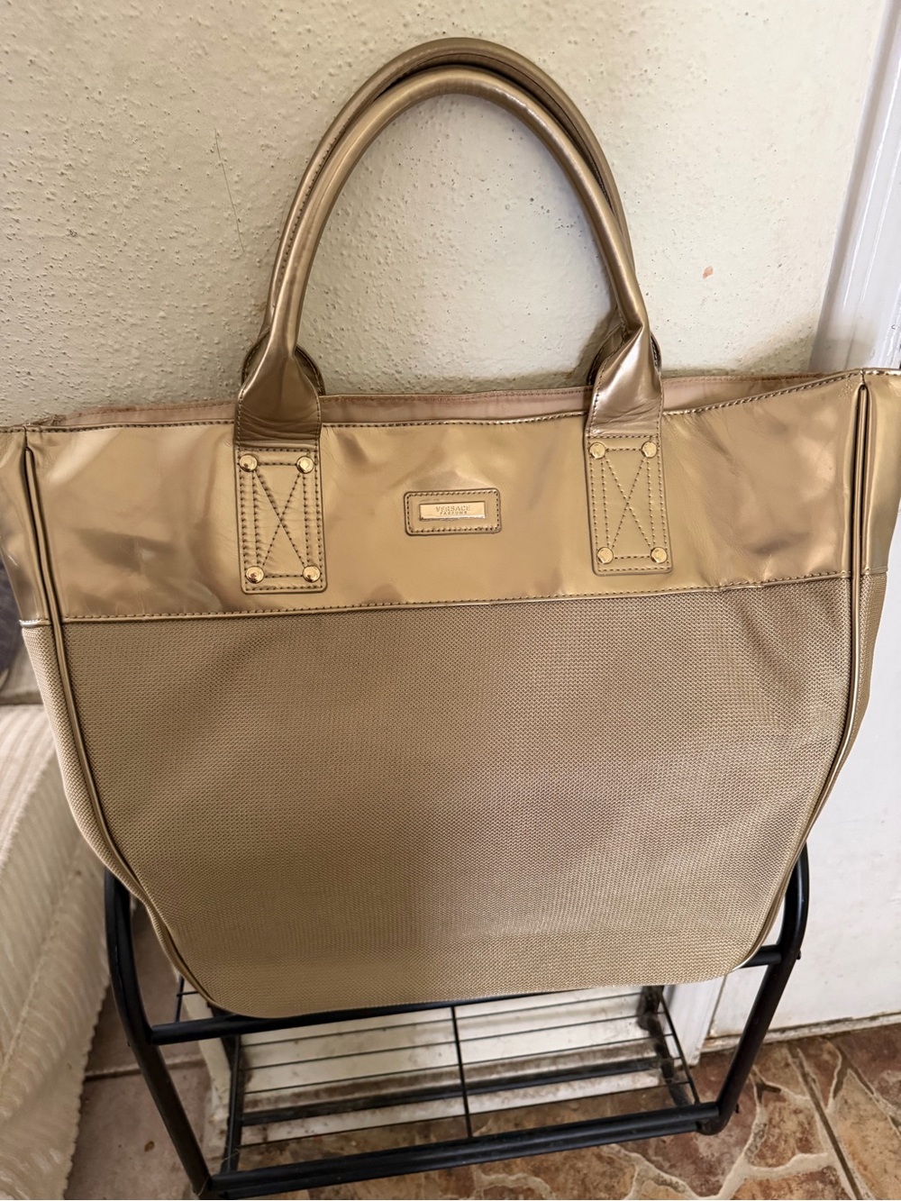 Versace Gold Tote Bag with Handles -large